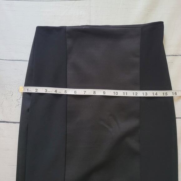 MNG Suit Size S Black Panel Pencil Skirt Back Zip Knee Length Professional - Picture 6 of 9